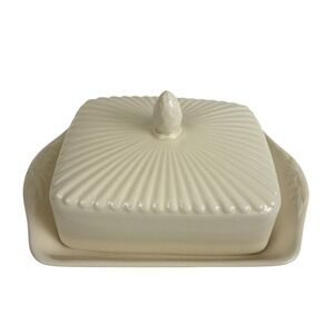Wedgwood Edme Butter Dish Creamware England Covered Butter Keeper Dish